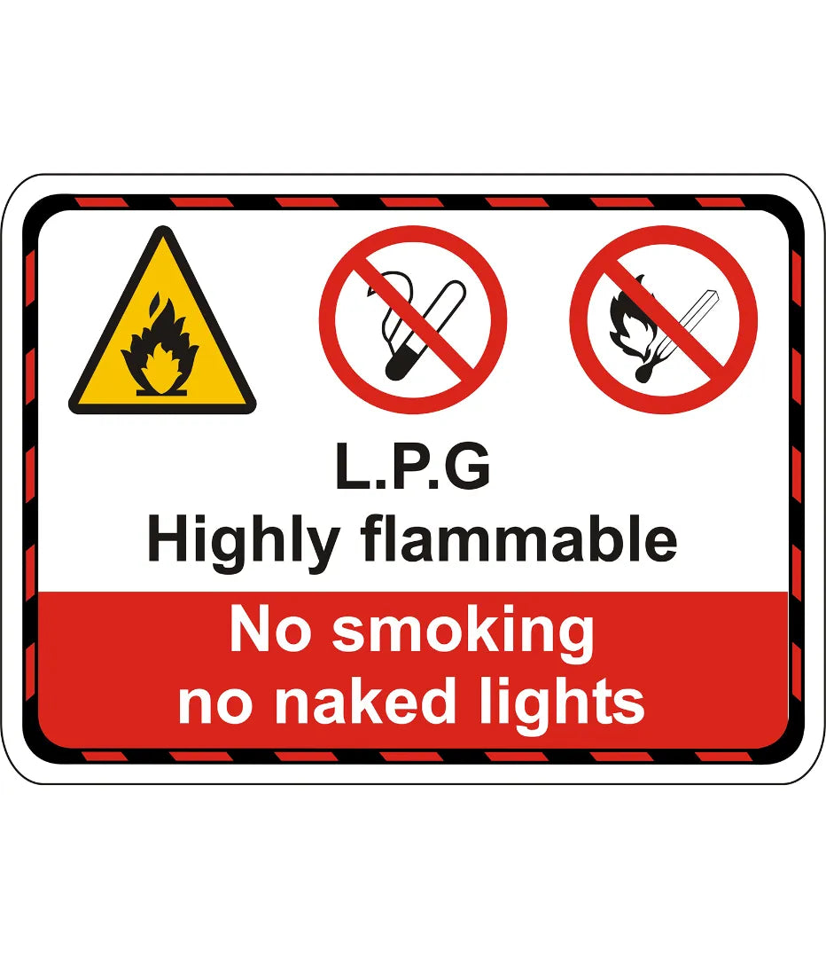 L.P.G Highly Flammable Sign