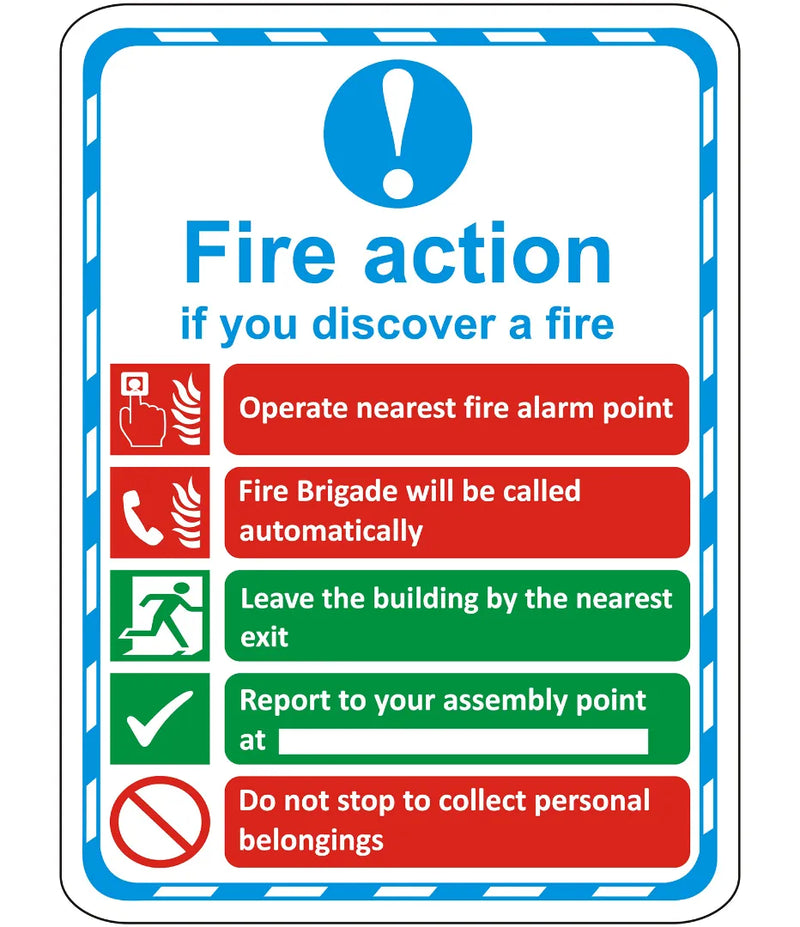 Fire Action Sign