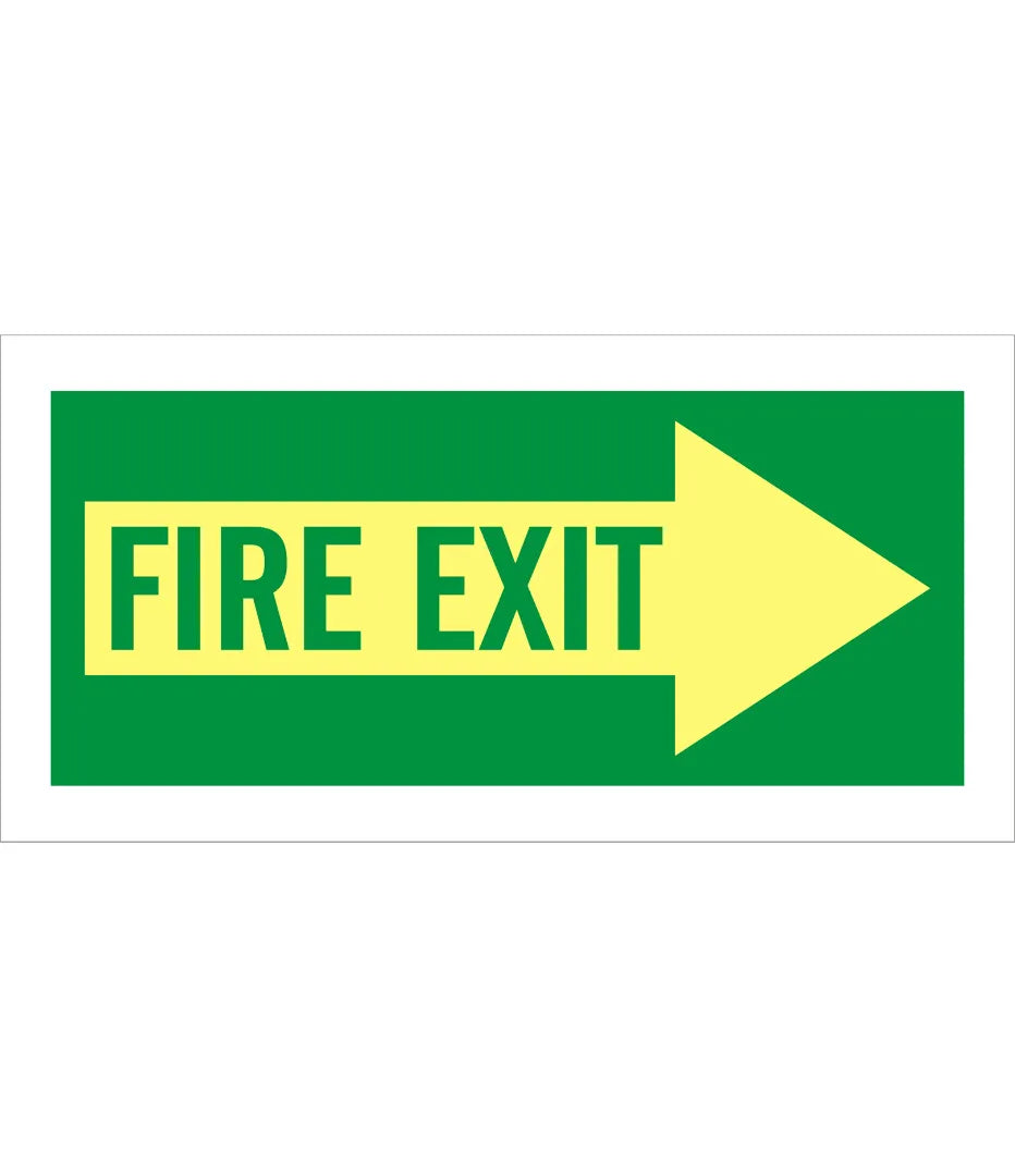 Fire Exit Right arrow Sign (Floor Sticker)