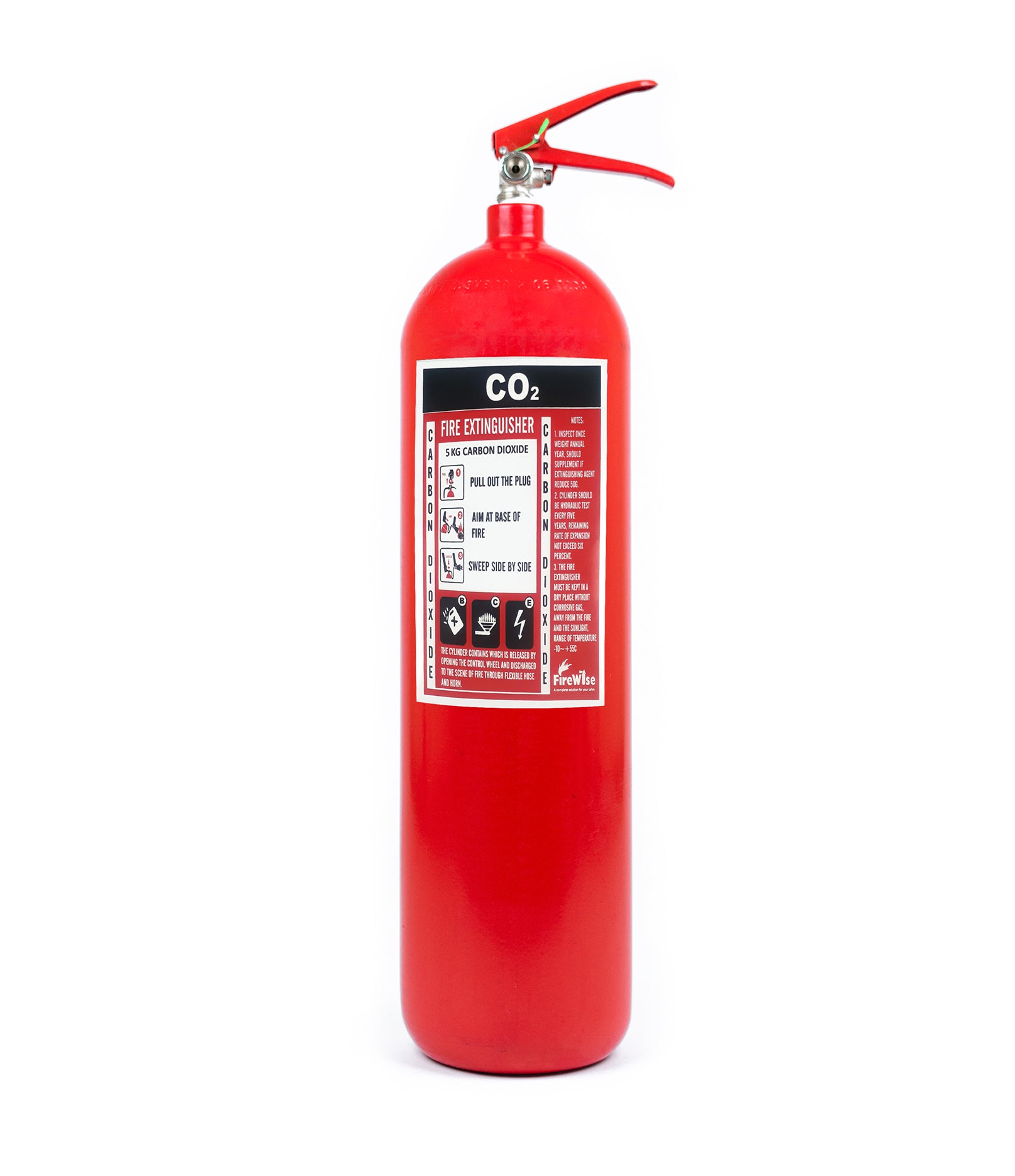 CO2 fire extinguisher 5kg with all accessories (Brand: Firewise) Made in China