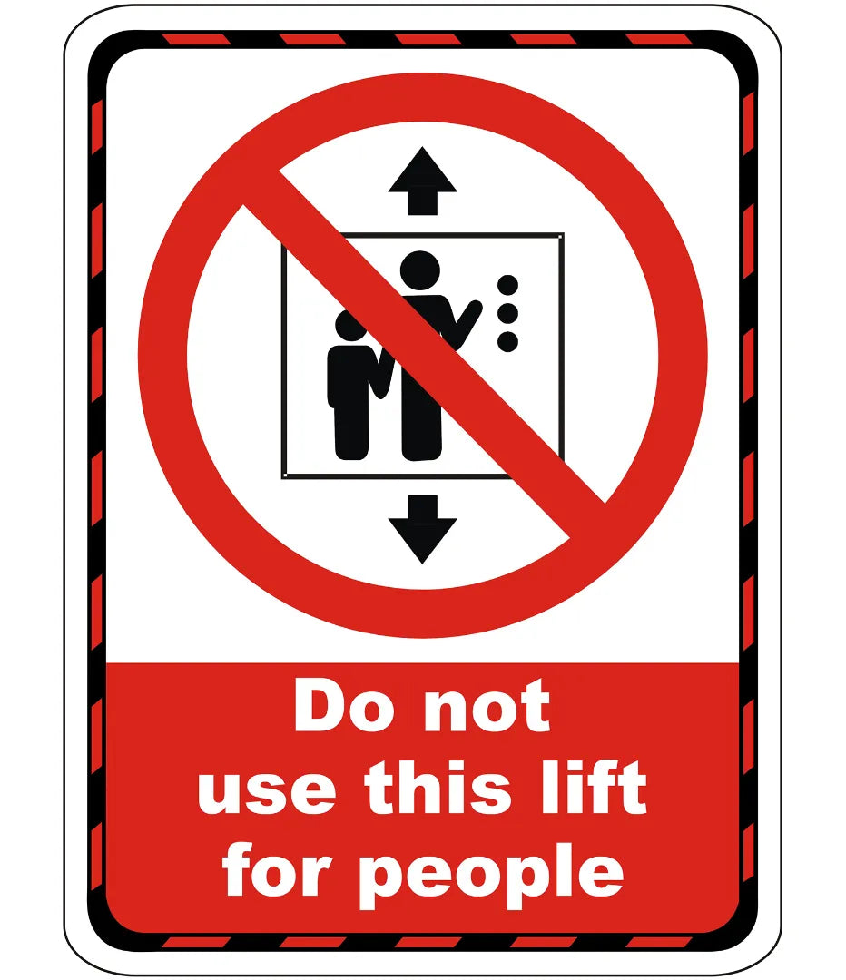 In The Event Of Fire Do Not Use This Lift Sign