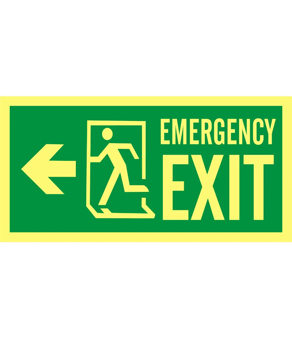 Emergency Exit Left Arrow Sign