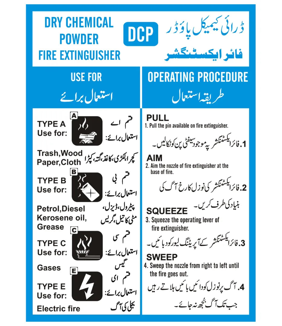 DCP Fire Extinguisher Sign