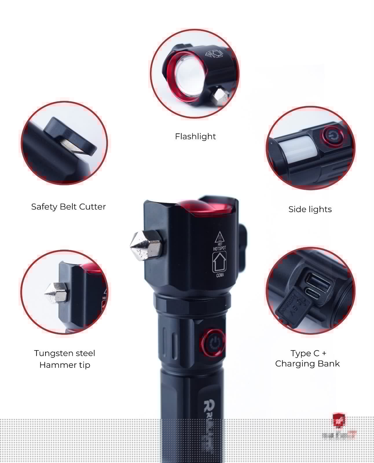 Multifunctional Emergency Flashlight