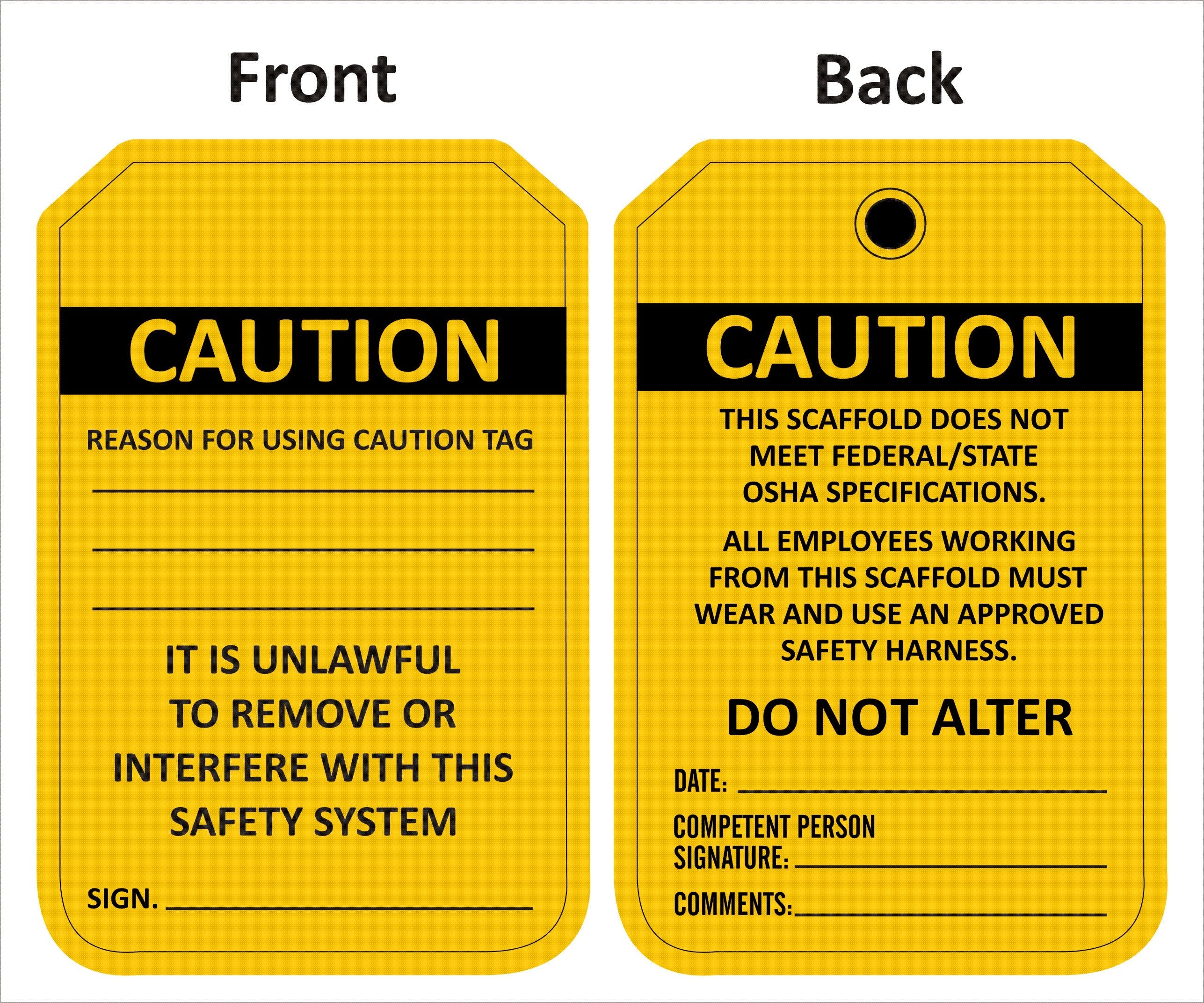 Caution It Is Unlawful Sign