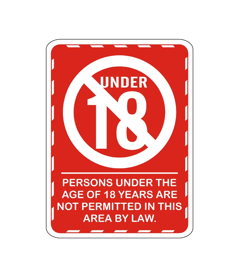 Under 18 Sign
