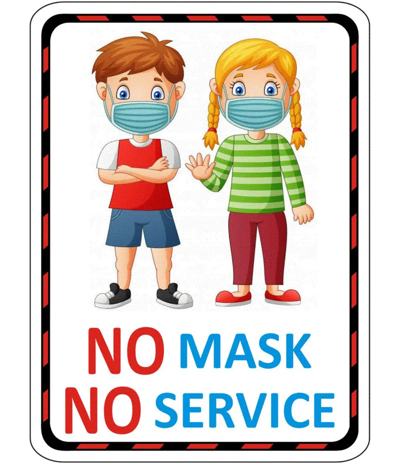 No Mask No Service Sign