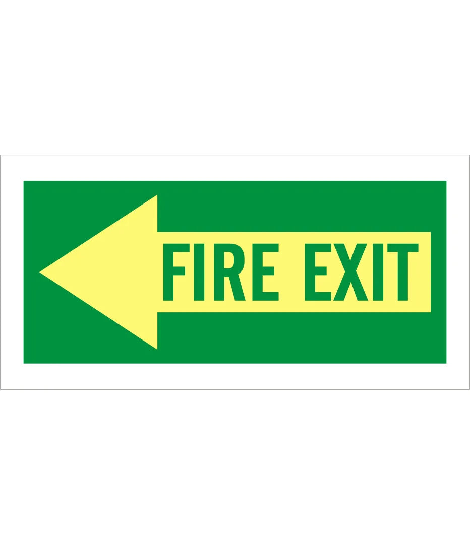 Fire Exit Left arrow Sign (Floor Sticker)